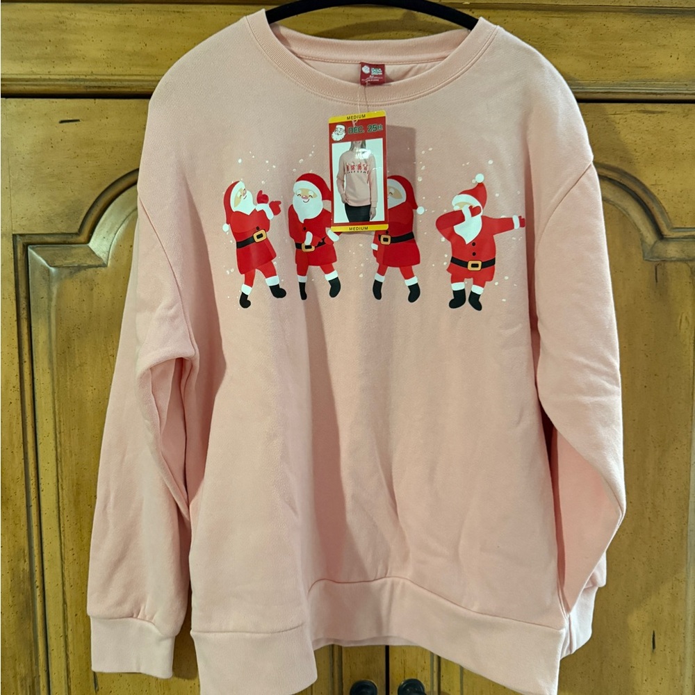 Pink Santa Sweatshirt